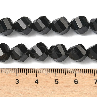 Natural Black Onyx Beads Strands G-C267-B10-1