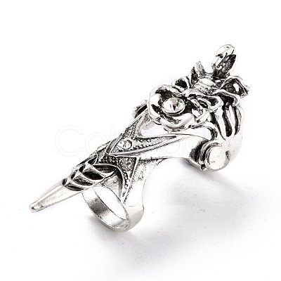 Alloy Rhinestones Finger Rings for Men RJEW-G115-10AS-1