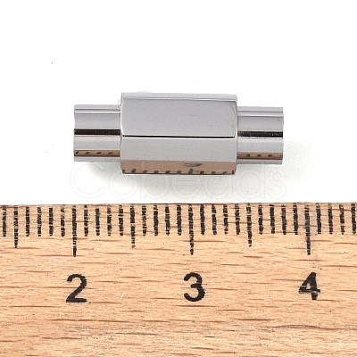 Tarnish Resistant Smooth 304 Stainless Steel Magnetic Clasps with Glue-in Ends STAS-H402-63P-4MM-1