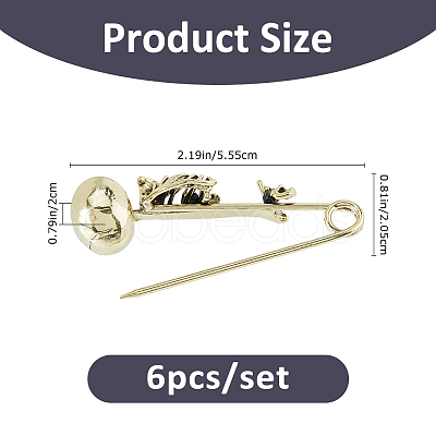 6Pcs Skeleton Halloween Zinc Alloy Brooch JEWB-FH0002-37AG-1
