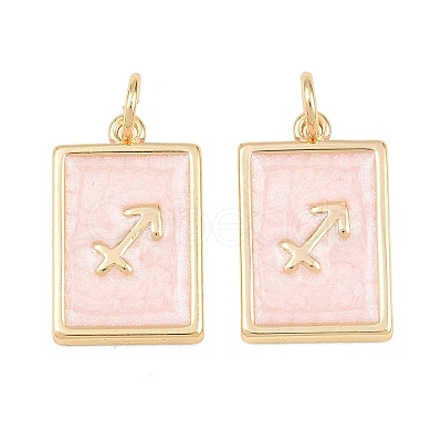 Brass Enamel Pendants KK-CBA62C2-01G-1