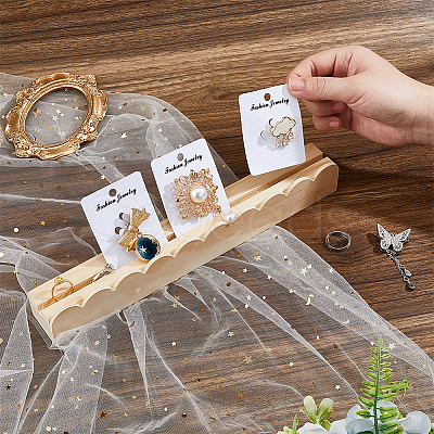Pine Wood Card Display Stands ODIS-WH0100-02-1