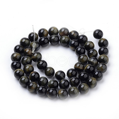 Natural Tiger Eye Beads Strands G-S259-22-8mm-1