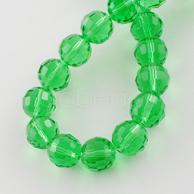 Transparent Glass Bead Strands GLAA-R095-8mm-M-1