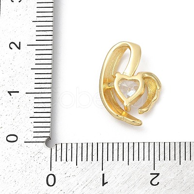 Brass Pave Cubic Zirconia Pendants KK-U062-32G-1