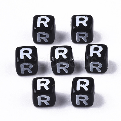 Opaque Acrylic Beads X-SACR-N002-01R-1