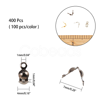 Brass Bead Tips KK-AR0001-10-1