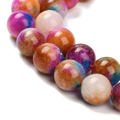 Natural White Jade Beads Strands G-Z097-A01-8mm-A-1