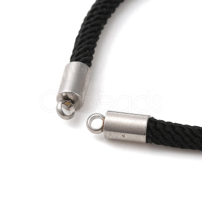 Milan Cord & 202 Stainless Steel Bracelets Making MAK-H004-01A-P01-1