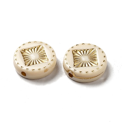 Opaque Plating Acrylic Beads X-OACR-L013-031B-1