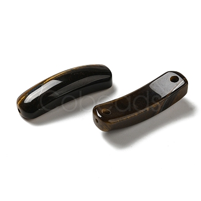 Natural Tiger Eye Connector Charms G-G095-01C-1
