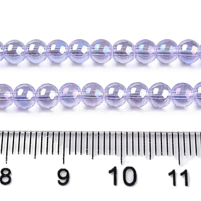 Electroplate Transparent Glass Beads Strands X-GLAA-T032-T4mm-AB01-1