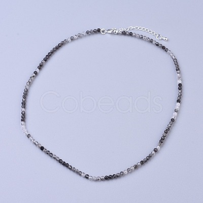 Natural Rutilated Quartz Beaded Necklaces NJEW-K114-B-A05-1