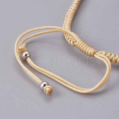 Nylon Cord Braided Bead Bracelets Making BJEW-F360-FP12-1