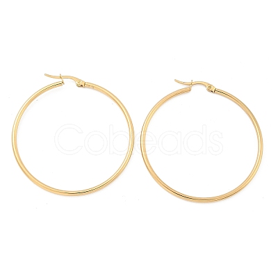 304 Stainless Steel Hoop Earrings X-EJEW-N0016-11G-H-1
