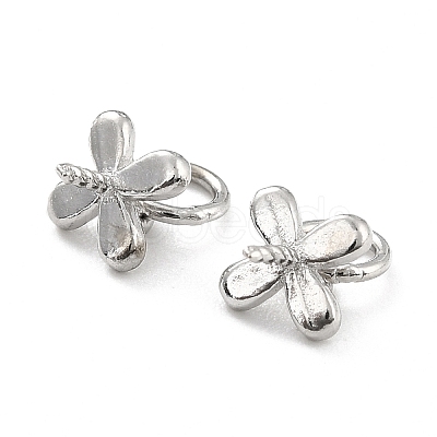 Rhodium Plated 925 Sterling Silver Peg Bails STER-Z001-013P-1