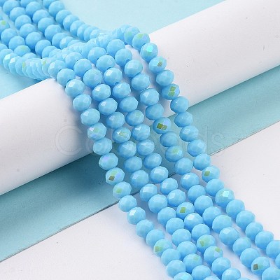 Electroplate Opaque Solid Color Glass Beads Strands LS-EGLA-A034-P3mm-L11-1