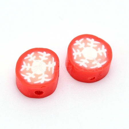 Handmade Polymer Clay Christmas Theme Beads CLAY-CJC0005-03A-1
