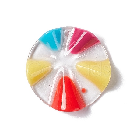 Transparent Resin Pendants RESI-E029-03A-1
