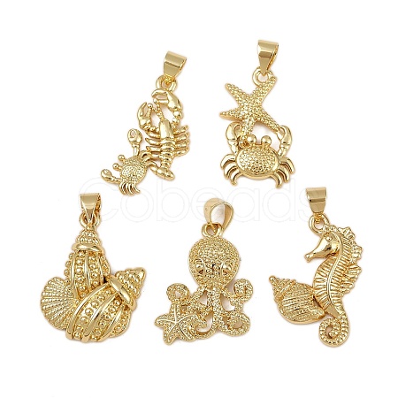 Brass Pendants KK-I358-057G-1