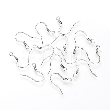 Tarnish Resistant 304 Stainless Steel French Earring Hooks STAS-S066-08-1