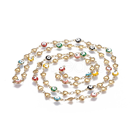 304 Stainless Steel Enamel Chains CHS-P006-10G-1