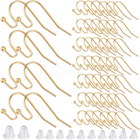 300Pcs Brass Earring Hooks KK-SP0001-35G-1