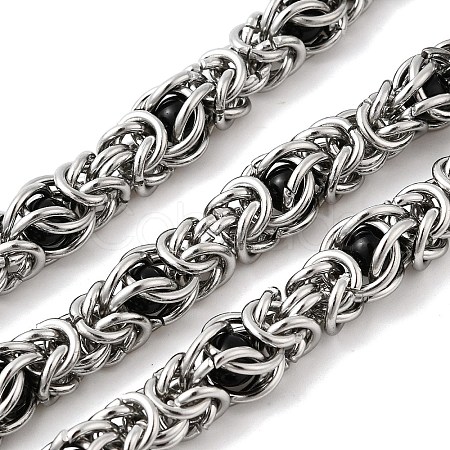 304 Stainless Steel Byzantine Chains CHS-K024-06P-01-1