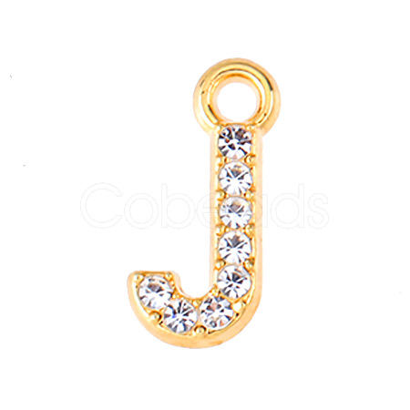 Golden Tone Alloy Rhinestone Pendants PW-WGCC773-10-1
