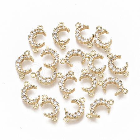 Brass Micro Pave Cubic Zirconia Links/Connectors LS-KK-S354-118-NF-1