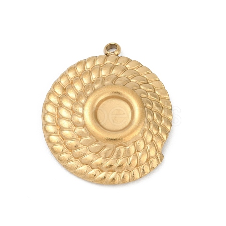 304 Stainless Steel Pendant Cabochon Settings STAS-P383-10G-1