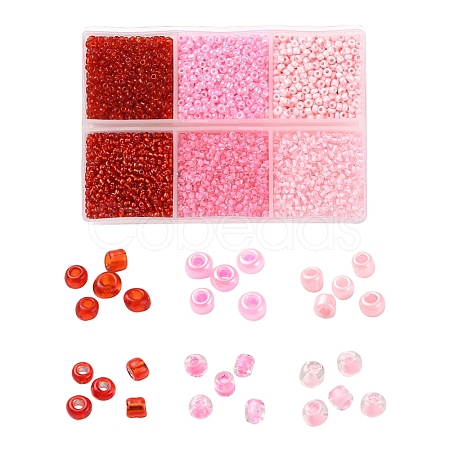 4500Pcs 6 Style 12/0 Glass Seed Beads SEED-YW0001-27B-1