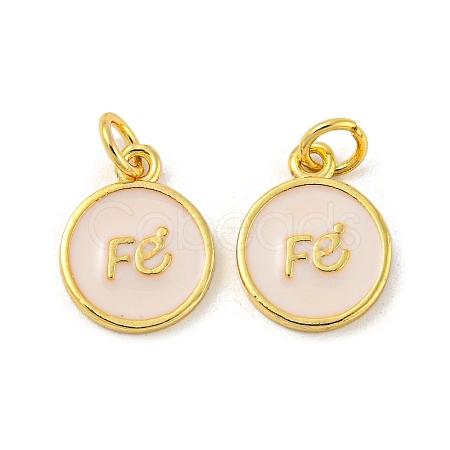 Rack Plating Brass Enamel Charms KK-r153-10G-1