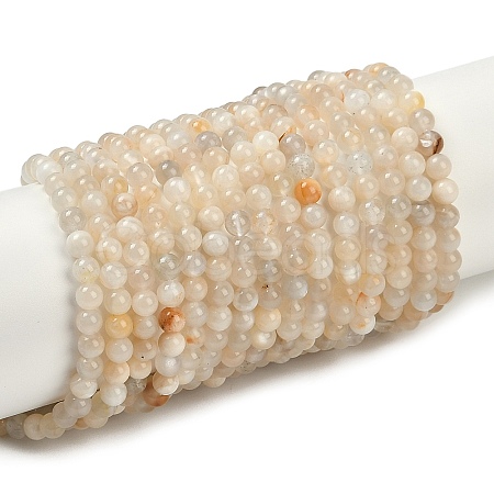 Natural White Moonstone Beads Strands X-G-D294-4mm-01-1