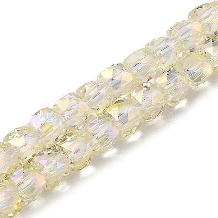 Electroplate Transparent Glass Beads Strands GLAA-C029-03A-02-1