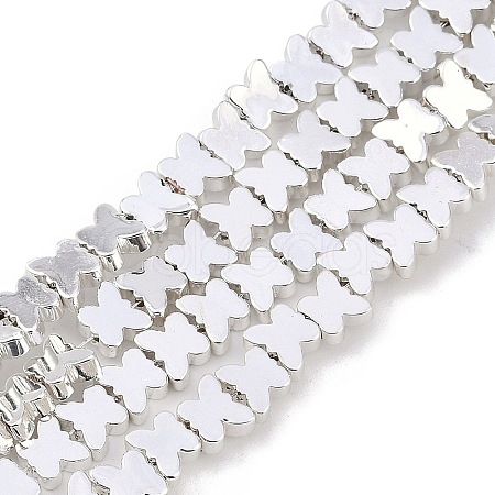 Electroplated Synthetic Non-magnetic Hematite Beads Strands G-C156-02S-1