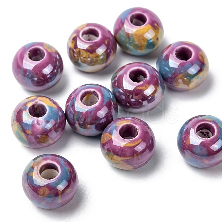 Handmade Porcelain European Beads X-OPDL-Q100-1-1