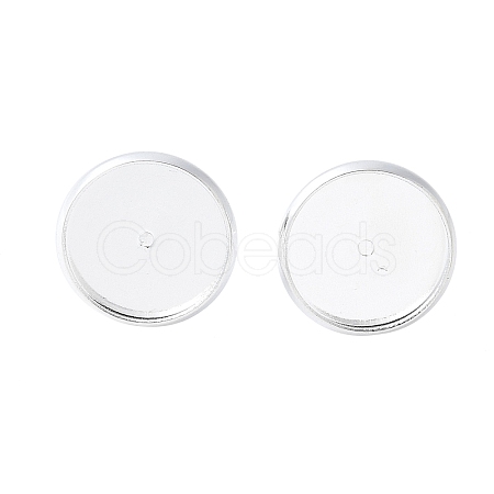 Brass Ear Studs Settings IFIN-Q005-S-NF-1