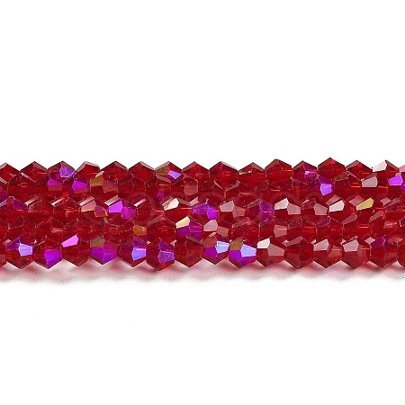 Transparent Electroplate Glass Beads Strands EGLA-A039-T6mm-L27-1