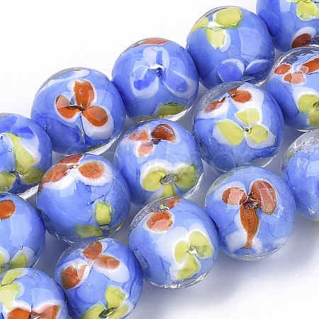 Handmade Lampwork Beads Strands LAMP-T007-03C-1