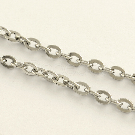 Non-Tarnish 3.28 Feet 304 Stainless Steel Cable Chains X-CHS-R008-14-1