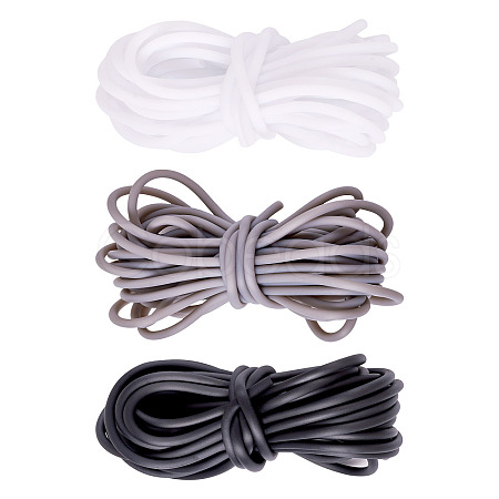 15M 3 Colors Hollow Pipe PVC Tubular Synthetic Rubber Cord RCOR-TA0001-09-1