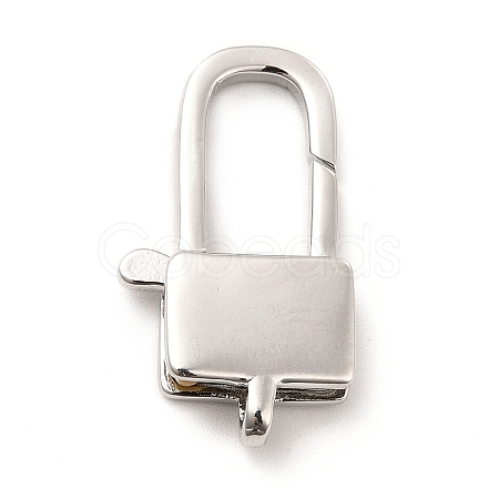 Rack Plating Brass Lobster Claw Clasps KK-K270-05P-1