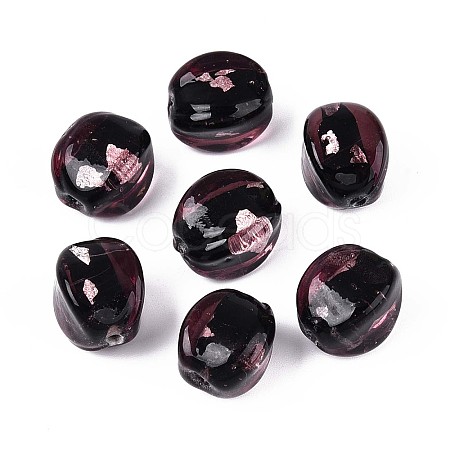 Handmade Silver Foil Lampwork  Beads FOIL-T024-12A-1