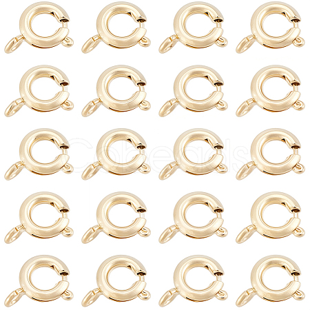 20Pcs Brass Spring Ring Clasps KK-BBC0025-72A-1