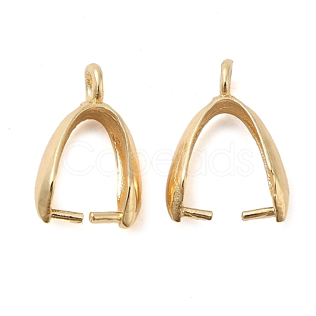 Rack Plating Brass Ice Pick Pinch Bails KK-Z030-05E-G-01-1