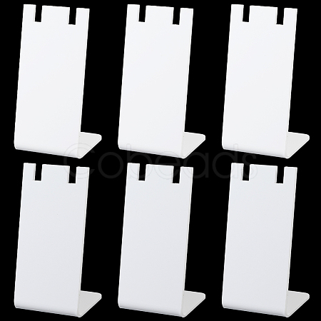 10Pcs L Shaped Acrylic Single Necklace Display Stands NDIS-SC0001-02B-1