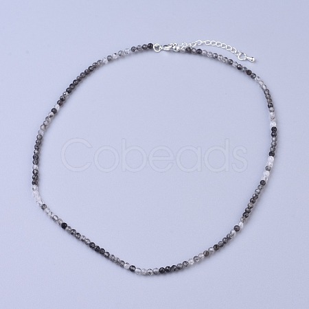 Natural Rutilated Quartz Beaded Necklaces NJEW-K114-B-A05-1