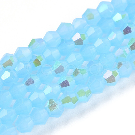 Imitation Jade Electroplate Glass Beads Strands LS-EGLA-A039-J2mm-L03-1
