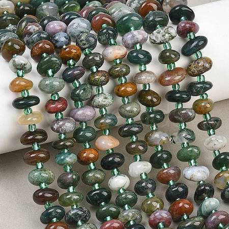 Natural Indian Agate Beads Strands G-RM250109-A15-1